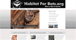 Desktop Screenshot of habitatforbats.org